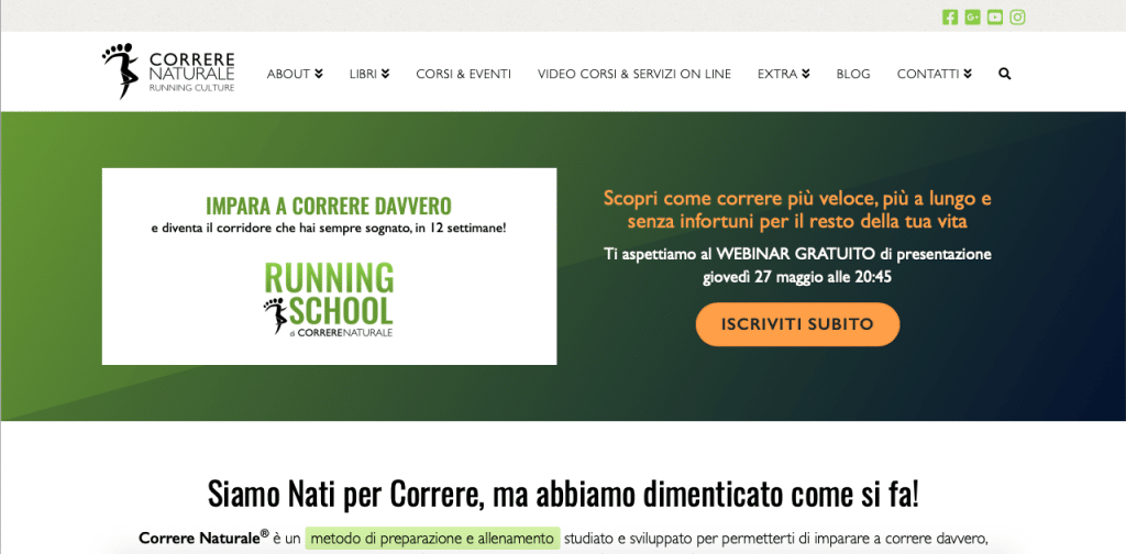 Correre Naturale è il blog sulla corsa, guadagna con la vendita di corsi online